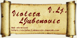 Violeta LJubenović vizit kartica